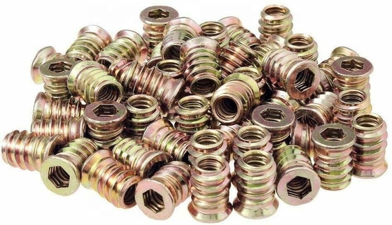 Mail Packing Y Hex Drive Fixing Threaded Insert Wood Furniture Screw Insert Nut
