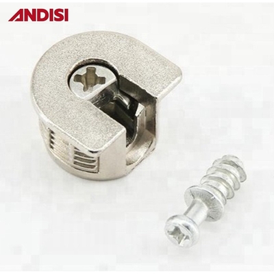 Zinc Alloy Furniture Connector Cast Zink Dowel Pin Screw and Cam Lock Disc Mail Packing