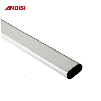 Bedroom Furniture Aluminum Tube Wardrobe Hanging Tube Rail Oval Closet Rod Tube Folded