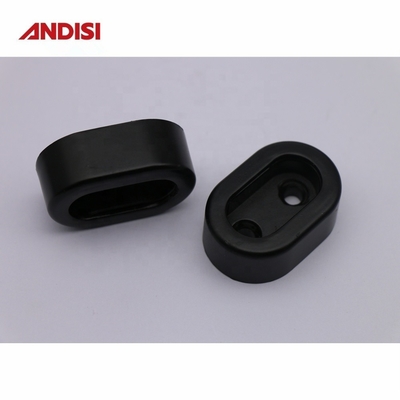 Zinc Alloy Oval Shaped Wardrobe Tube Support for Closet Rod Holder in Chrome Finish