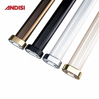 Zinc Alloy Oval Shaped Wardrobe Tube Support for Closet Rod Holder in Chrome Finish