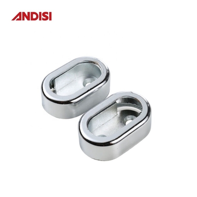 Zinc Alloy Thickening Pin Flange Wardrobe Tube Support Holder for 30x15mm Clothes Rod