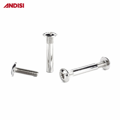 27-45mm Length Furniture Cabinet Connecting Joint Bolt Slotted Combination Screw