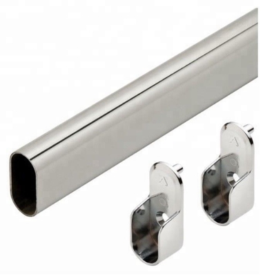 Thickening Holder Tube Support Clothes Hanging Rail Rob Steel Wardrobe for Bathroom